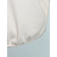 Bluzka Camea kremowa z błyszczącym panelem - styl Oversize